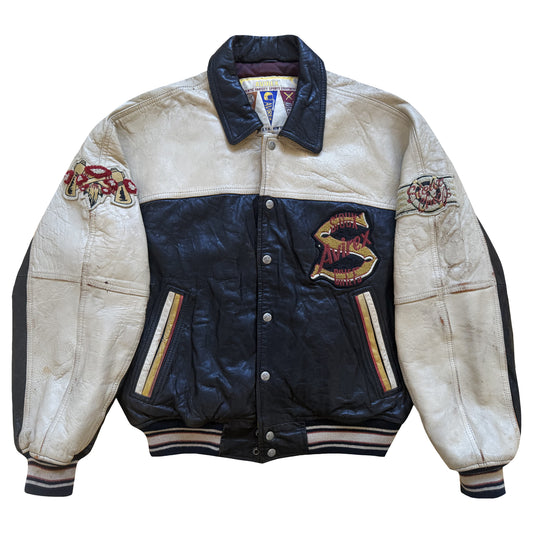 Avirex 'Sioux Chiefs' Leather Varsity Jacket - M