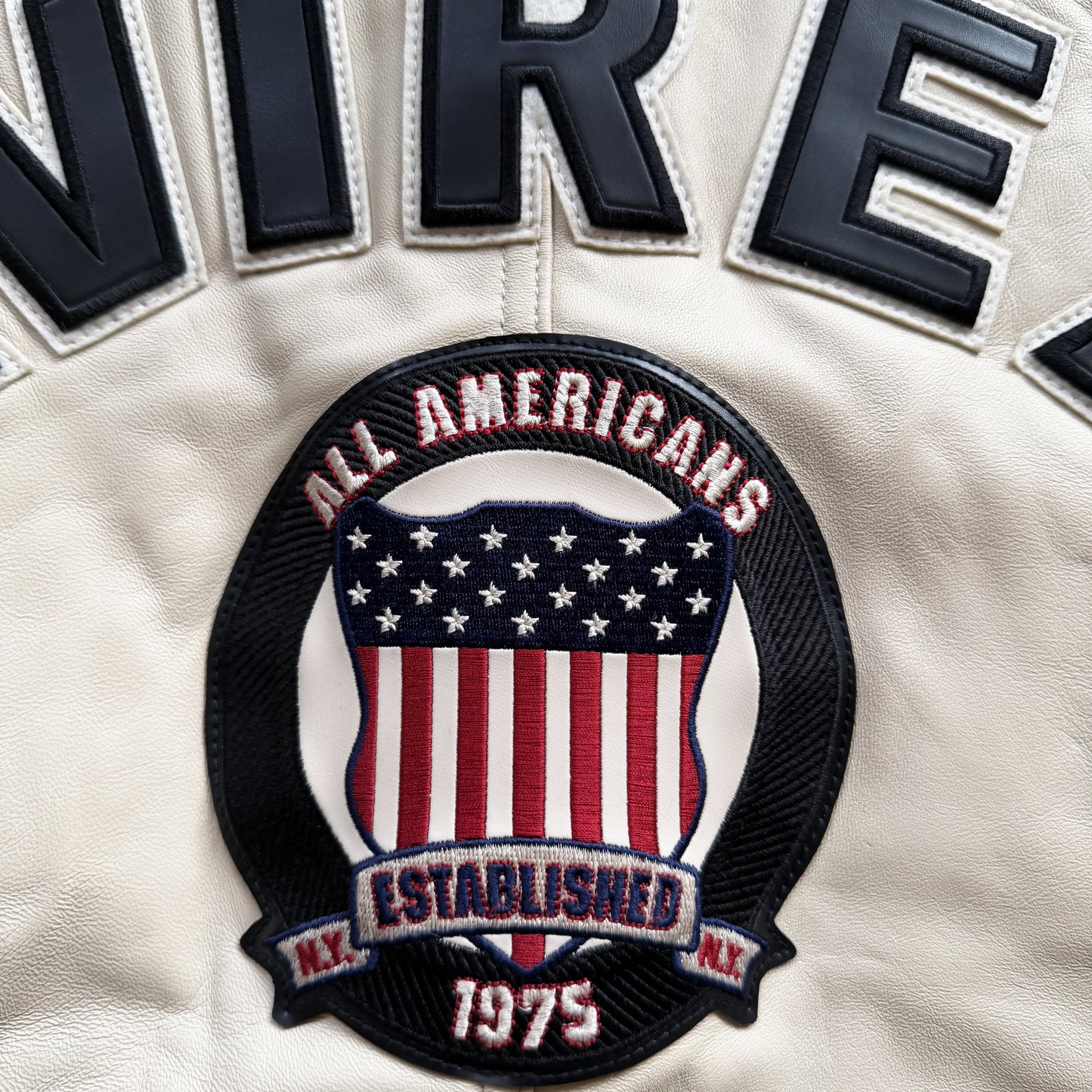 Avirex USA 'Icon' Leather Varsity Jacket - XL