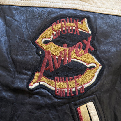 Avirex 'Sioux Chiefs' Leather Varsity Jacket - M