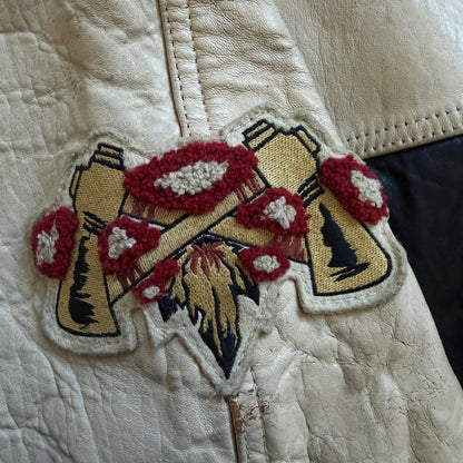 Avirex 'Sioux Chiefs' Leather Varsity Jacket - M
