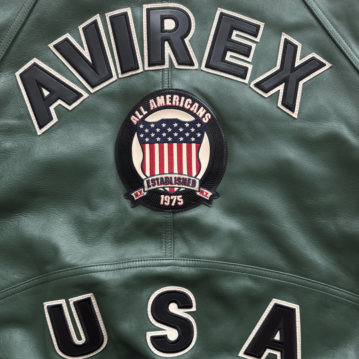Avirex USA Signature Leather Varsity Jacket - L