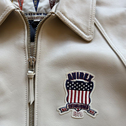 Avirex USA 'Icon' Leather Varsity Jacket - XL