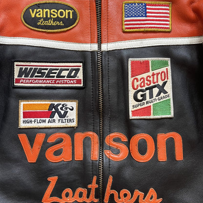Vanson Leathers Motorcycle Racer Jacket - L