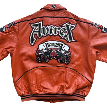 Avirex 'New York Lions' Leather Varsity Jacket - XL