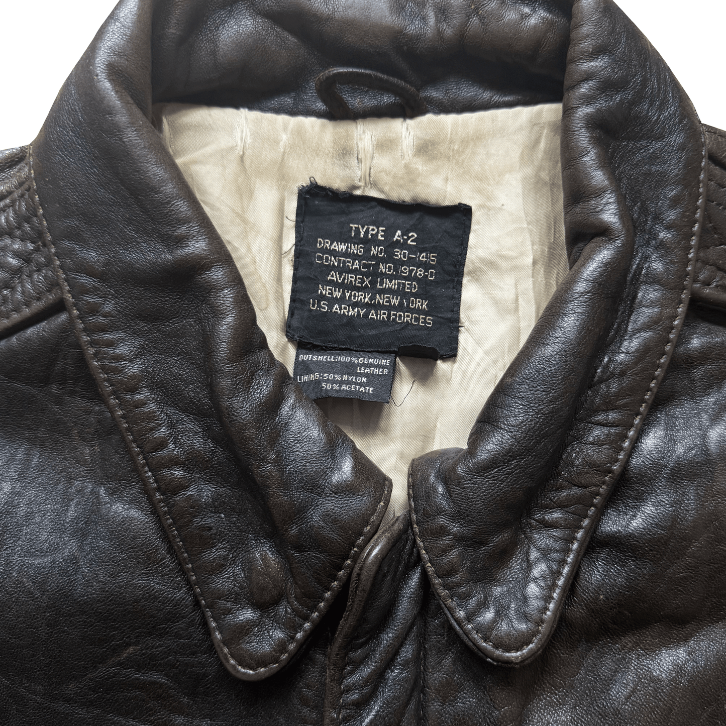 Avirex 'China Doll' 1987 A2 Leather Flight Jacket - XL