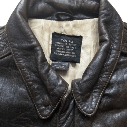 Avirex 'China Doll' 1987 A2 Leather Flight Jacket - XL