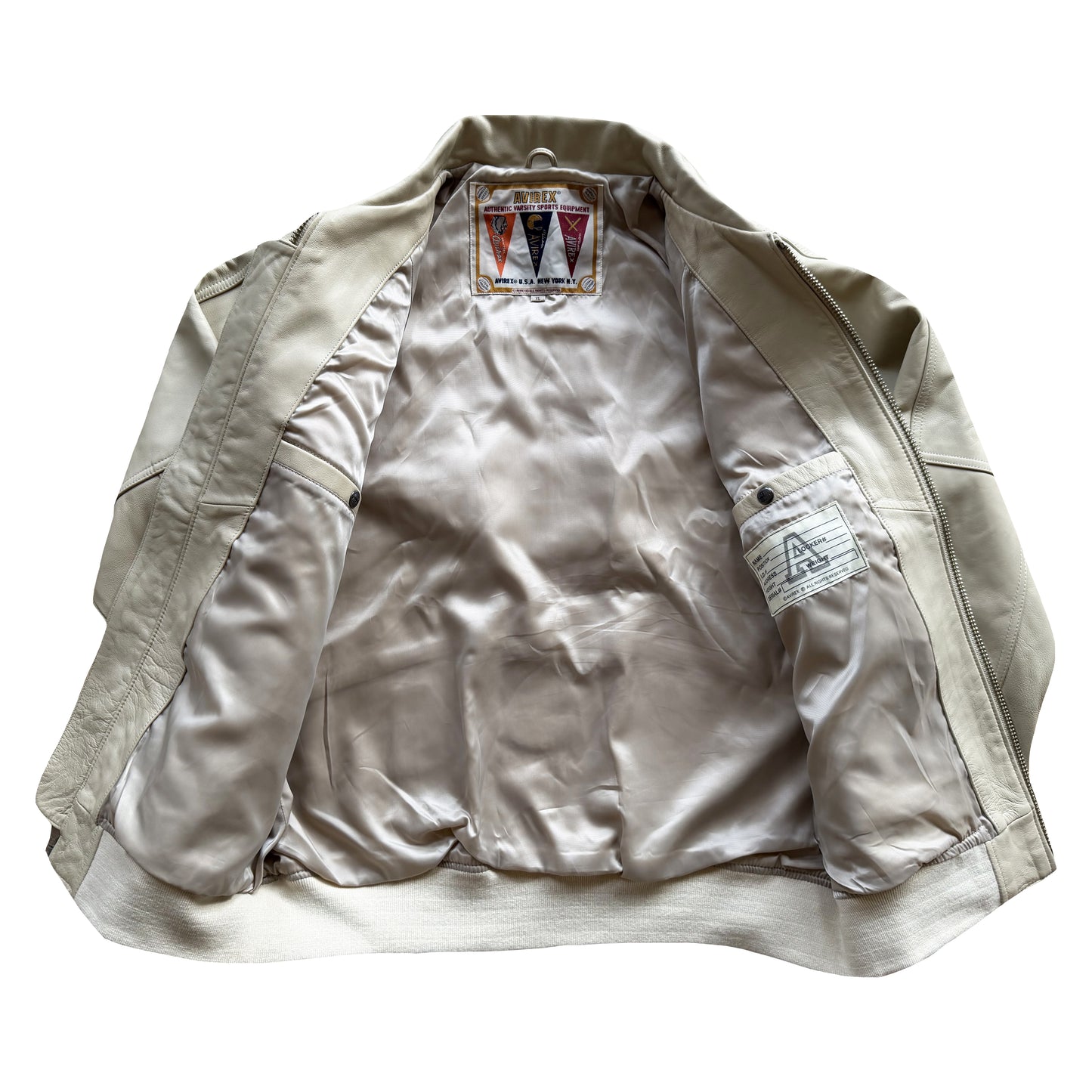 Avirex USA 'Icon' Leather Varsity Jacket - XL