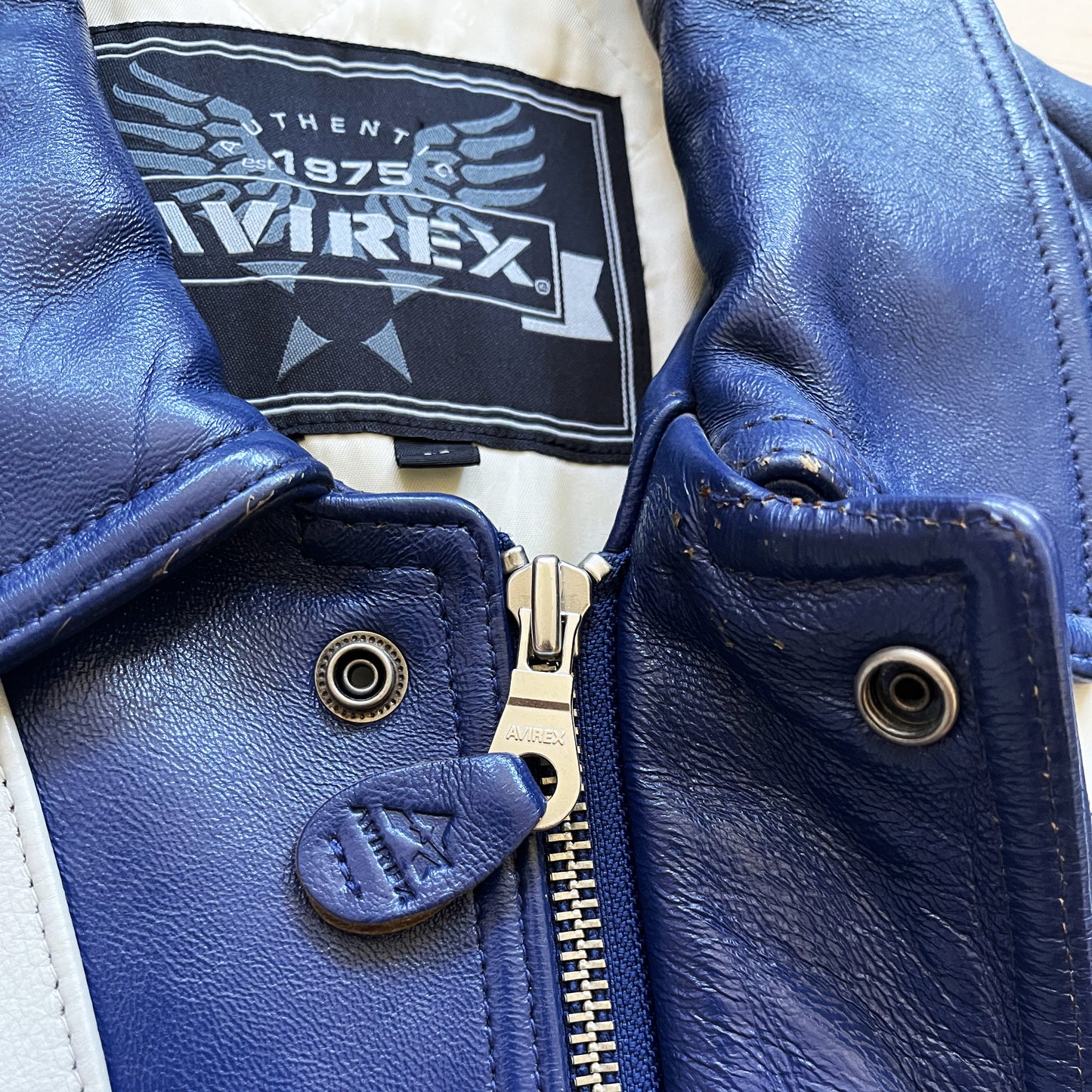 Avirex Champs Leather Varsity Jacket - L