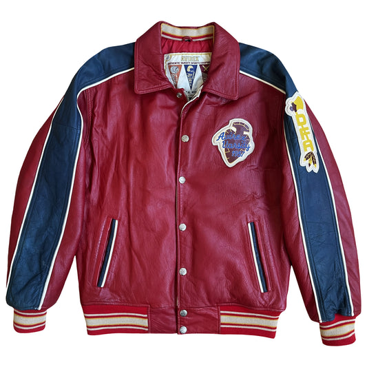 Avirex Sioux Football Team Leather Varsity Jacket - S