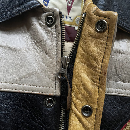 Avirex 'Sioux Chiefs' Leather Varsity Jacket - M