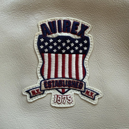 Avirex USA 'Icon' Leather Varsity Jacket - XL