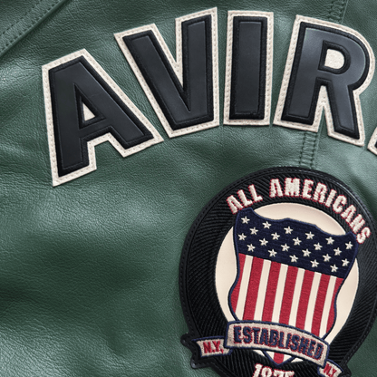 Avirex USA Signature Leather Varsity Jacket - L