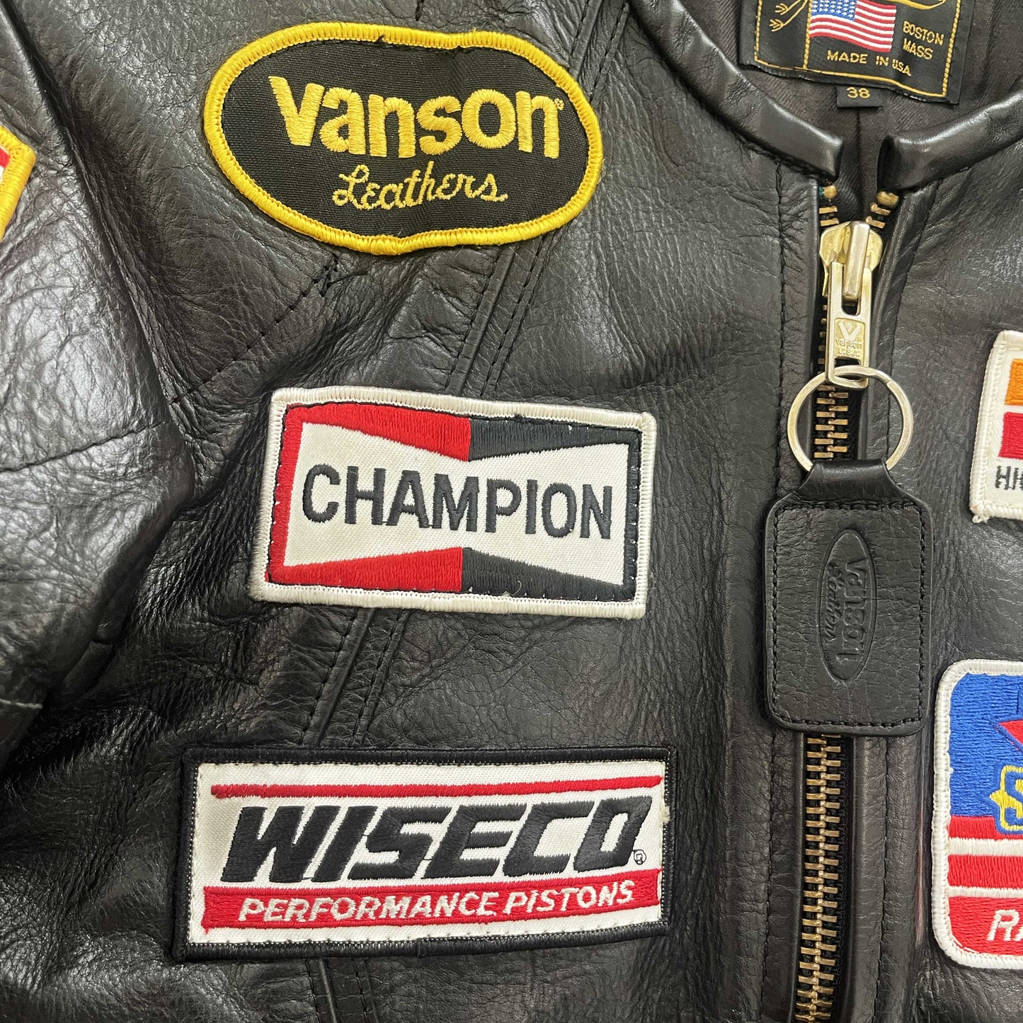 Vanson Leathers 'One Star' Motorcycle Racer Jacket