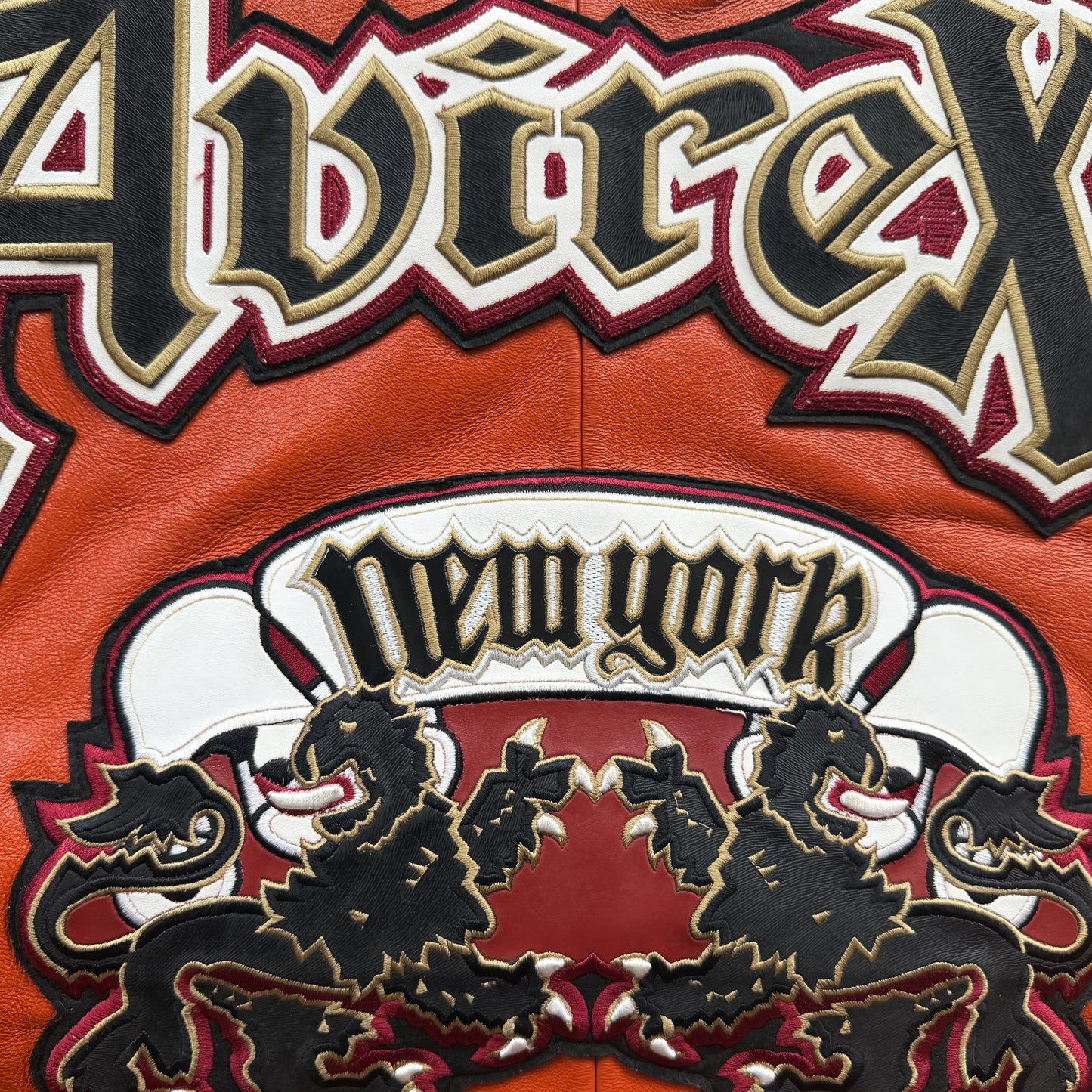 Avirex 'New York Lions' Leather Varsity Jacket - XL