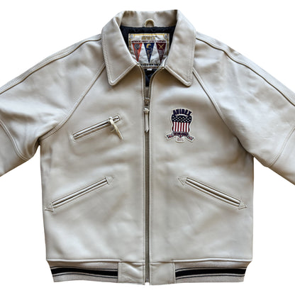 Avirex USA 'Icon' Leather Varsity Jacket - XL