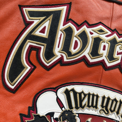 Avirex 'New York Lions' Leather Varsity Jacket - XL