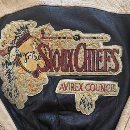 Avirex 'Sioux Chiefs' Leather Varsity Jacket - M