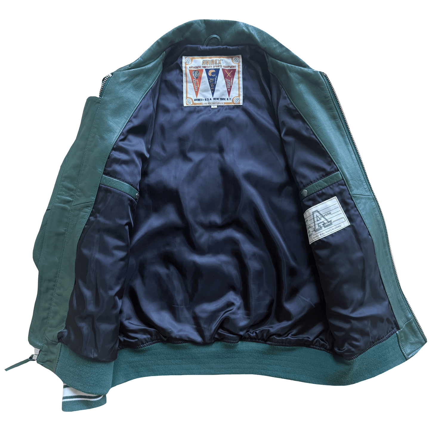 Avirex USA Signature Leather Varsity Jacket - L