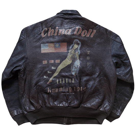 Avirex 'China Doll' 1987 A2 Leather Flight Jacket - XL