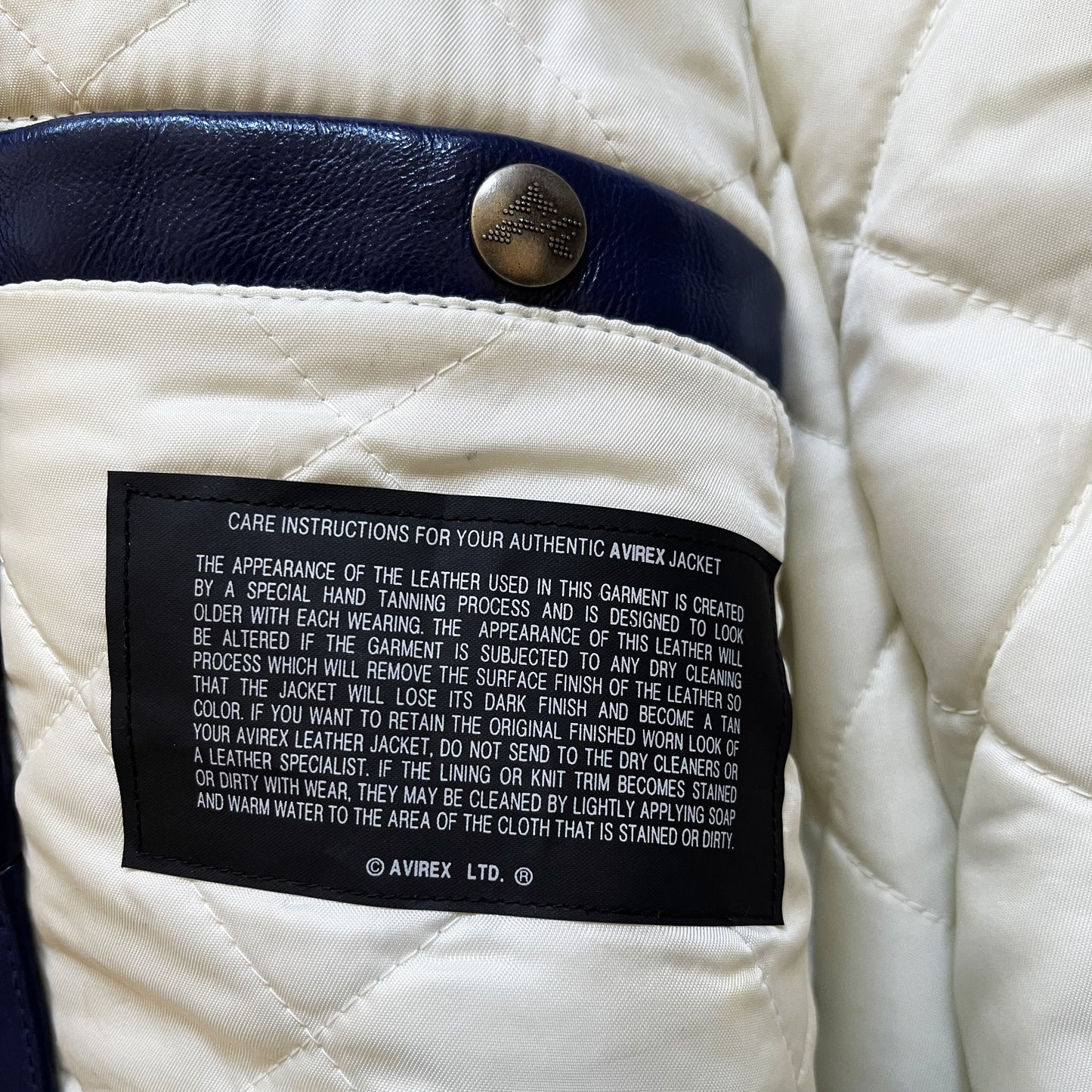 Avirex Champs Leather Varsity Jacket - L