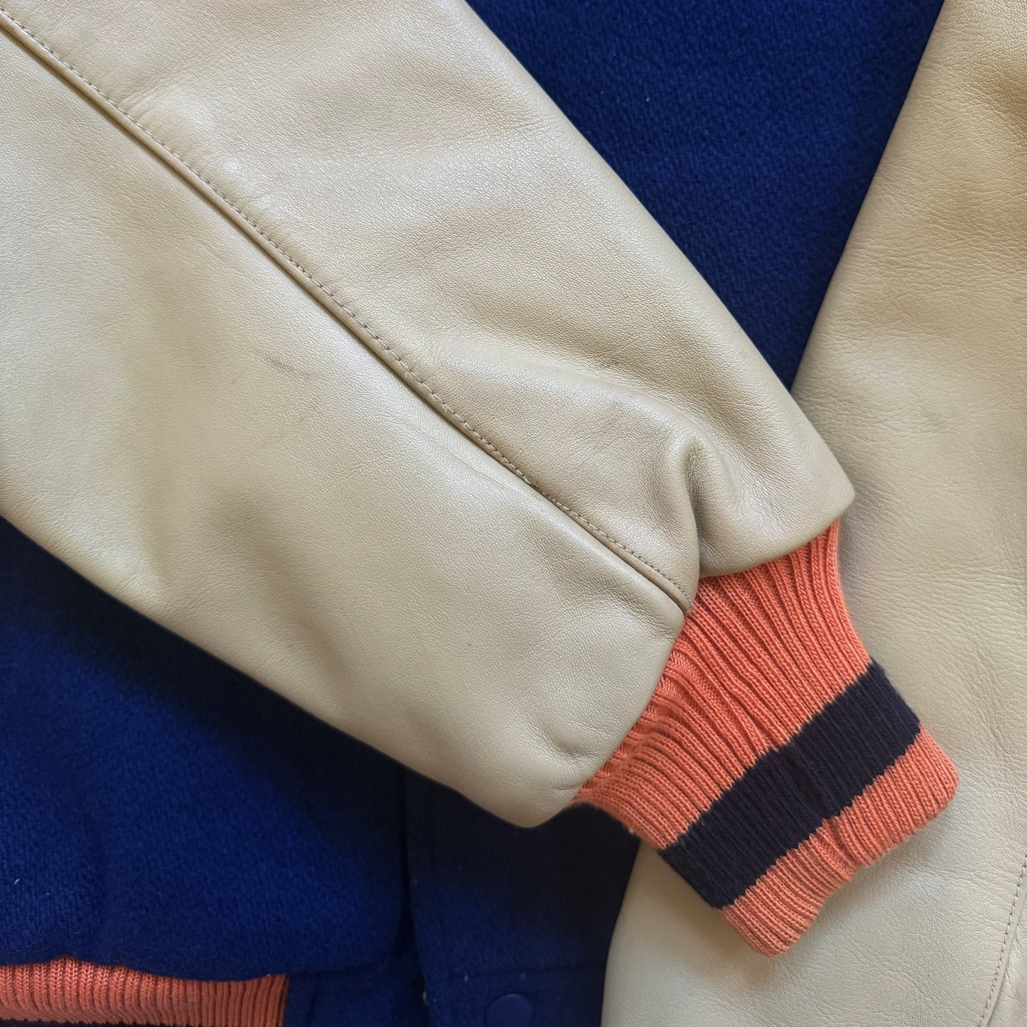 Avirex New York Leather Varsity Jacket - S