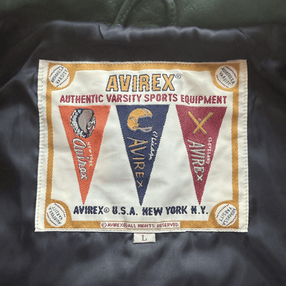 Avirex USA Signature Leather Varsity Jacket - L