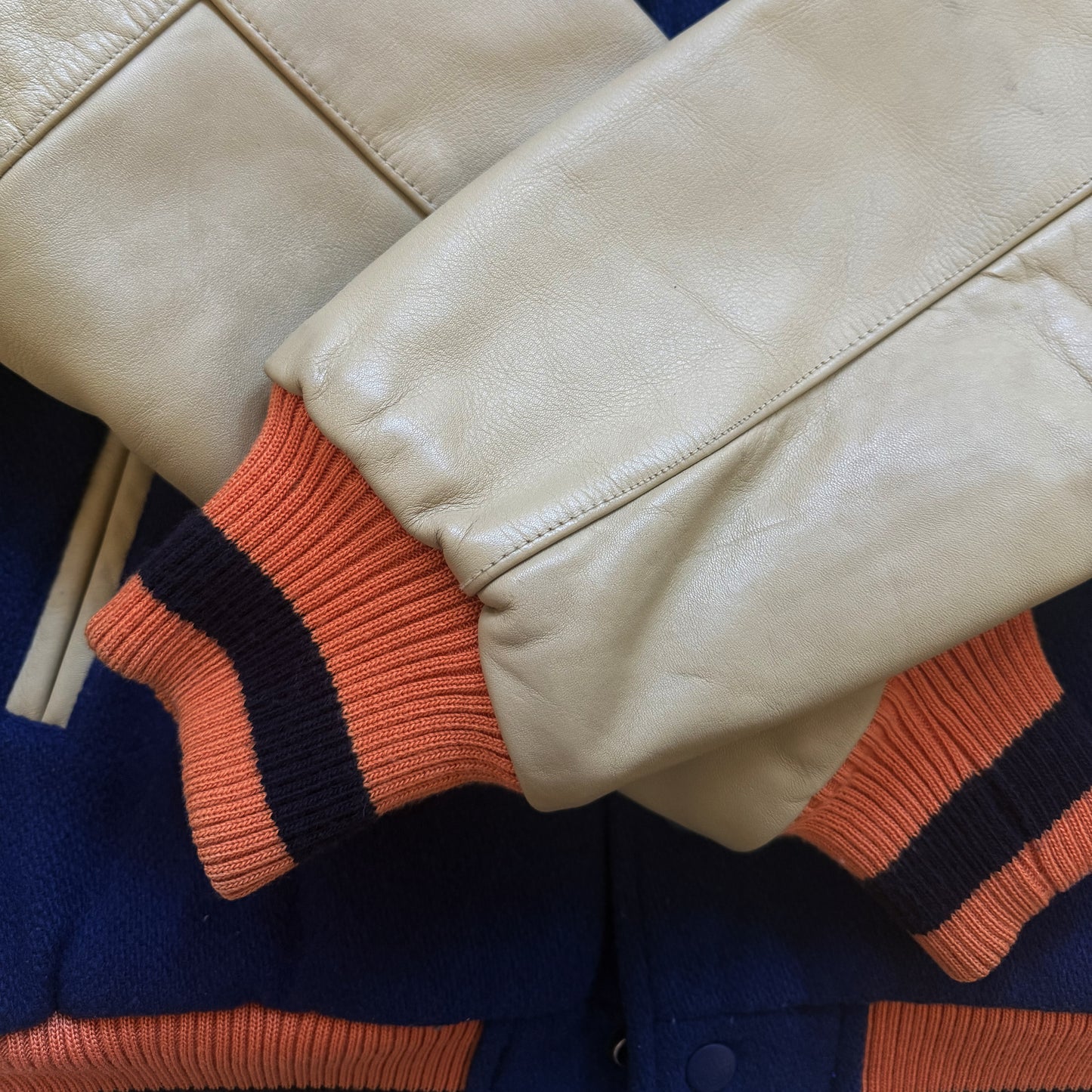 Avirex New York Leather Varsity Jacket - S