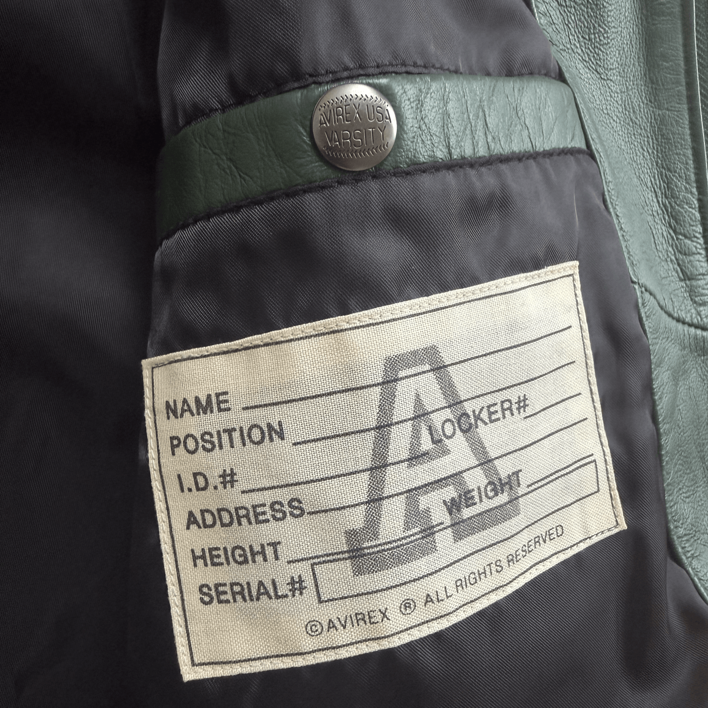 Avirex USA Signature Leather Varsity Jacket - L