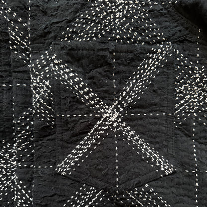 Boro Sashiko Distressed Denim Trucker Jacket - XL