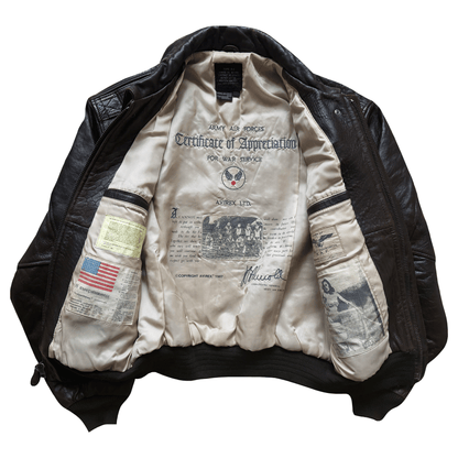 Avirex 'Wild Child' 1987 A2 Leather Flight Jacket - S / M