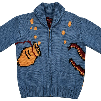 Evisu Octopus Cowichan Knitted Cardigan - M