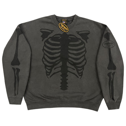 Vanson Leathers Skeleton Crewneck Jumper - L