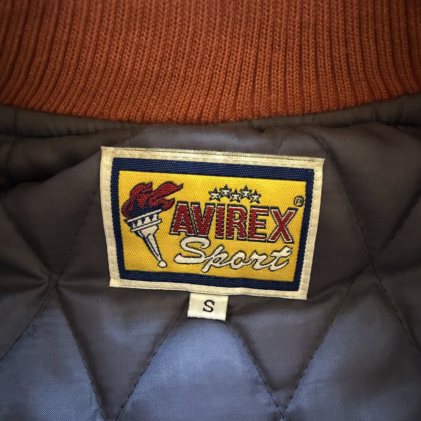 Avirex New York Leather Varsity Jacket - S
