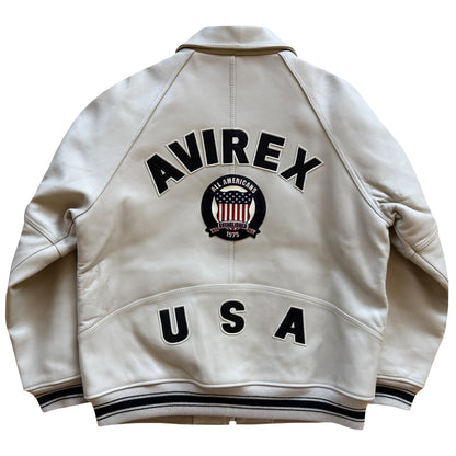 Avirex USA 'Icon' Leather Varsity Jacket - XL