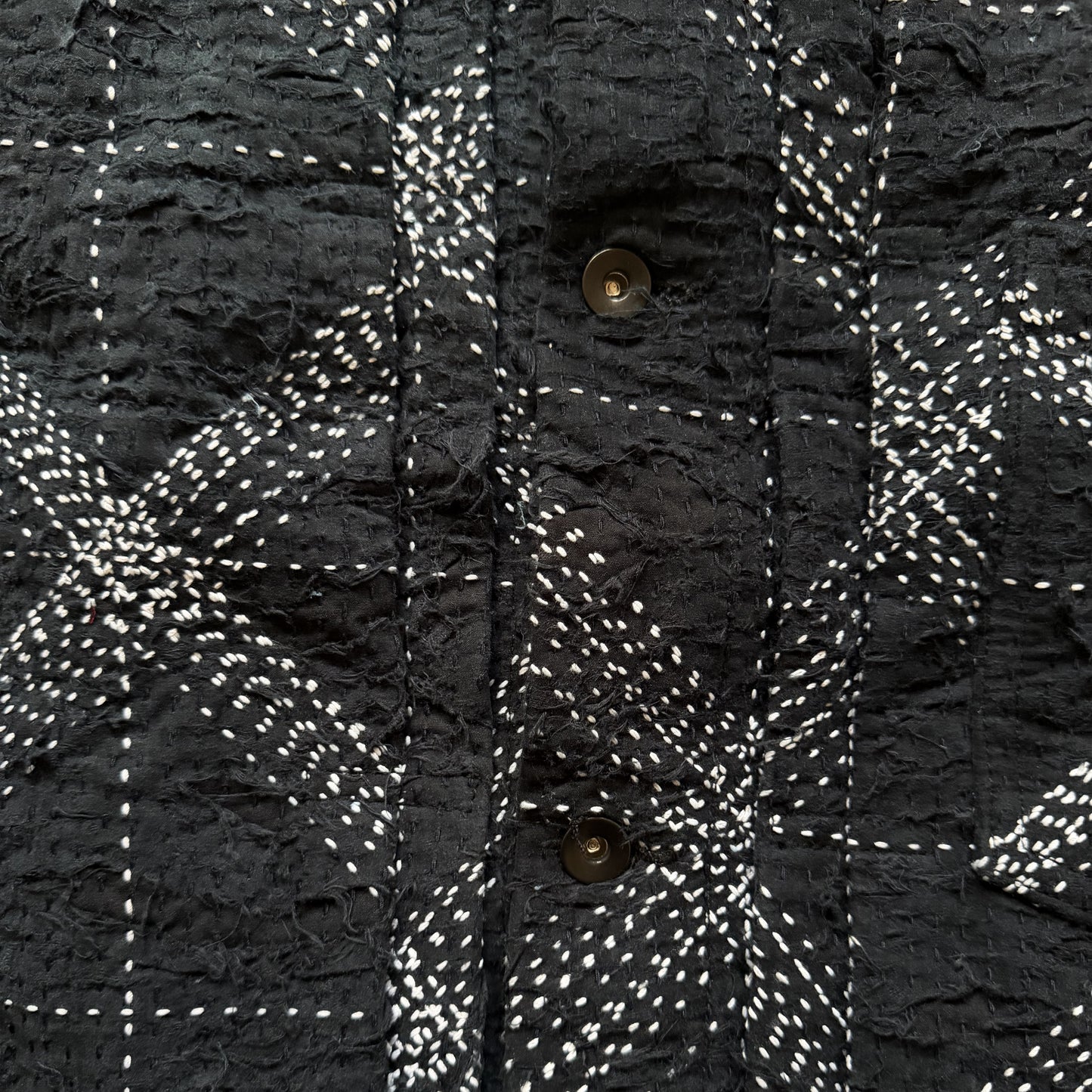 Boro Sashiko Distressed Denim Trucker Jacket - XL