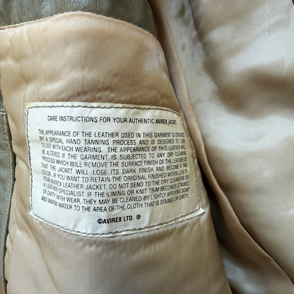 Avirex 'Red Axes' Leather Varsity Jacket - S