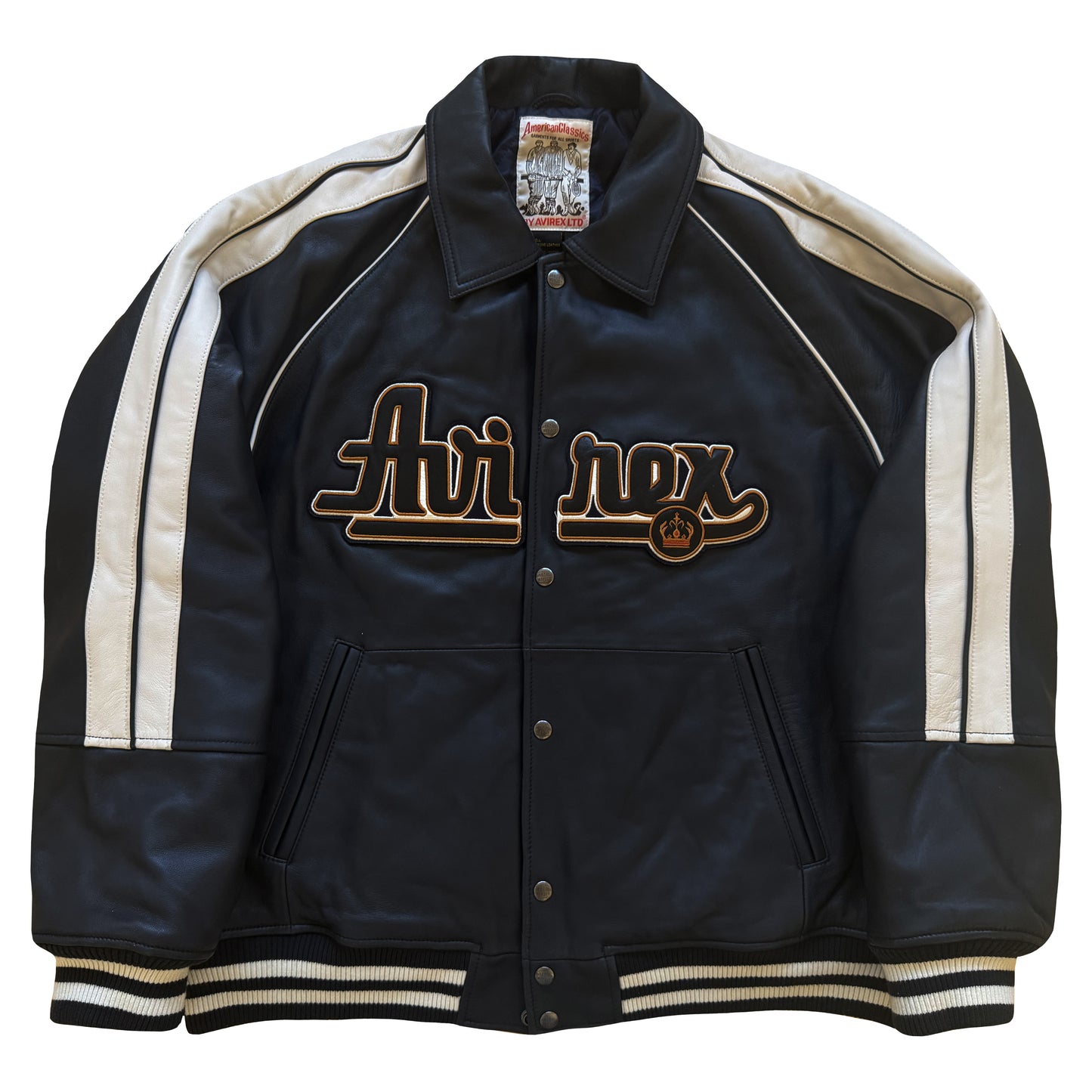 Avirex New York Leather Varsity Jacket - XL