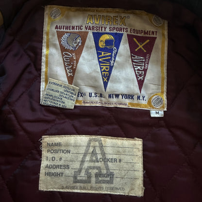 Avirex 'Sioux Chiefs' Leather Varsity Jacket - M