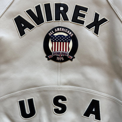 Avirex USA 'Icon' Leather Varsity Jacket - XL