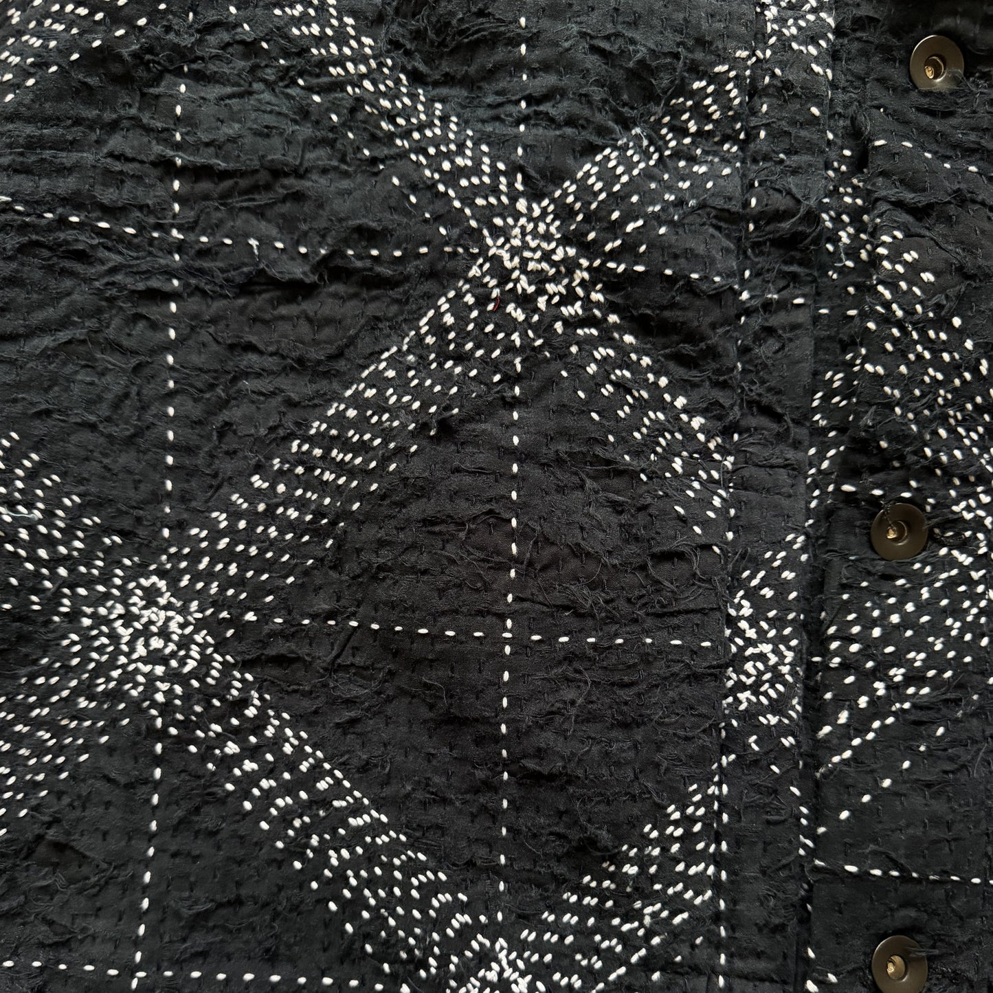 Boro Sashiko Distressed Denim Trucker Jacket - XL