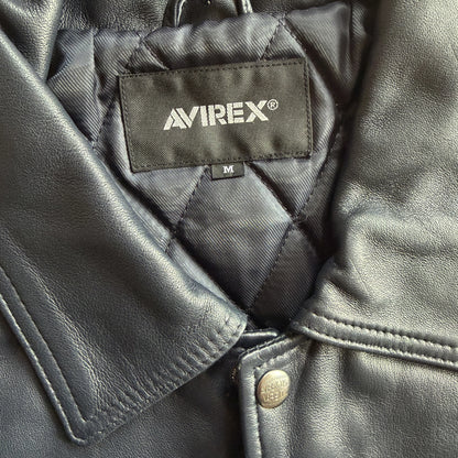 Avirex New York Leather Varsity Jacket - M