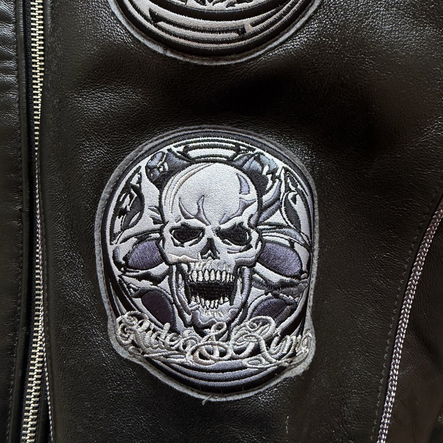 Avirex 'Rides & Rims' Leather Varsity Jacket - L