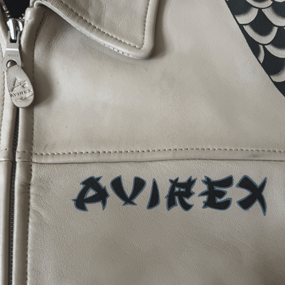 Avirex Irezumi Tattoo ‘Dragon vs Snake' Leather Jacket - XL / XXL