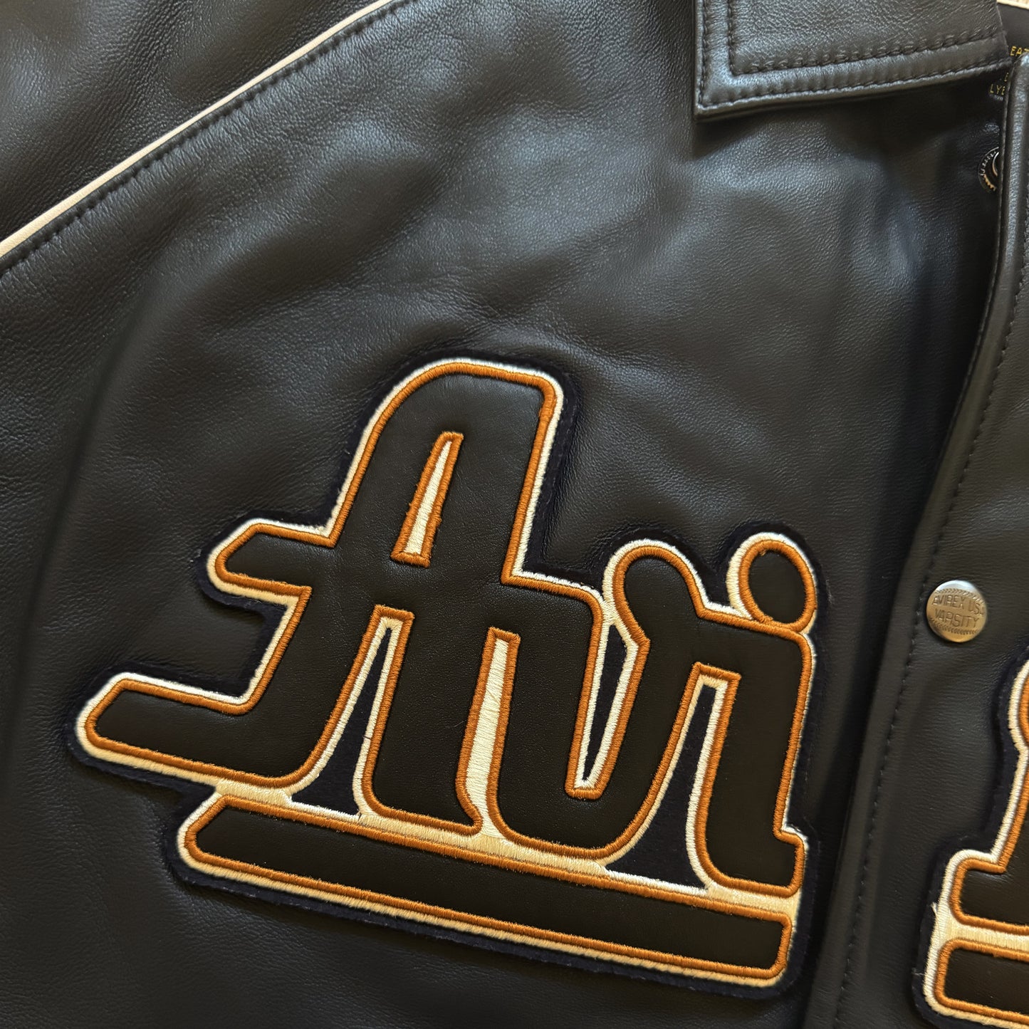 Avirex New York Leather Varsity Jacket - XL