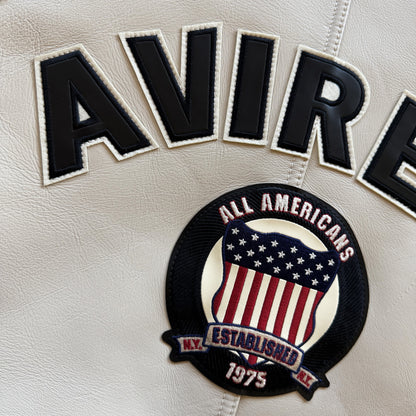 Avirex USA 'Icon' Leather Varsity Jacket - XL