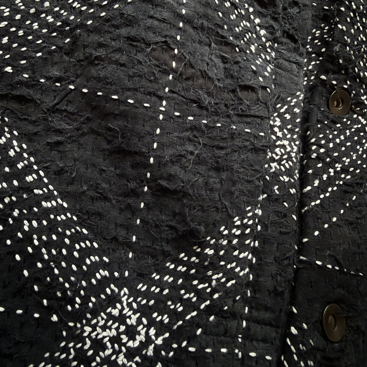 Boro Sashiko Distressed Denim Trucker Jacket - XL