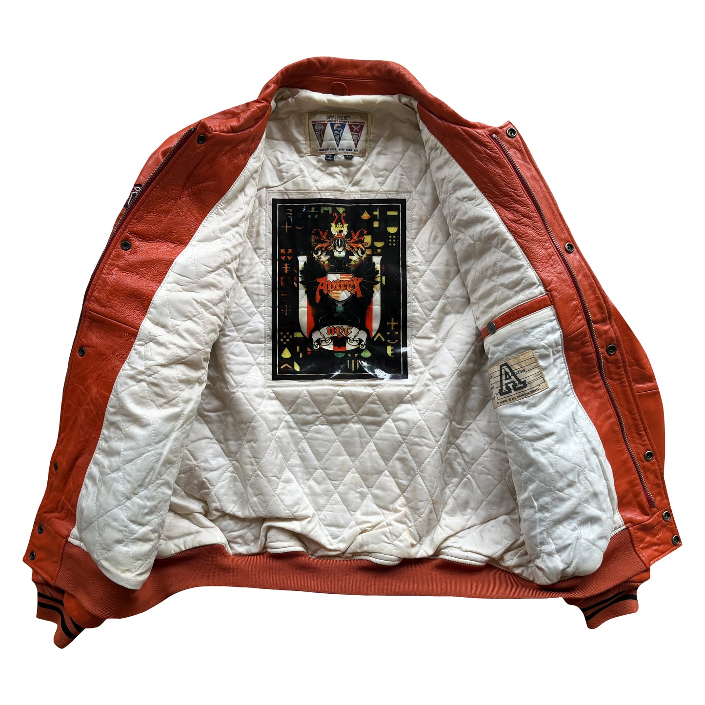 Avirex 'New York Lions' Leather Varsity Jacket - XL