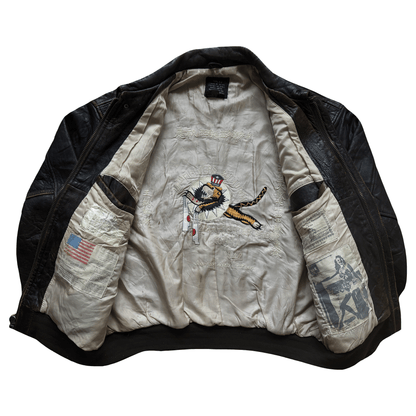 Avirex 'China Doll' 1987 A2 Leather Flight Jacket - XL