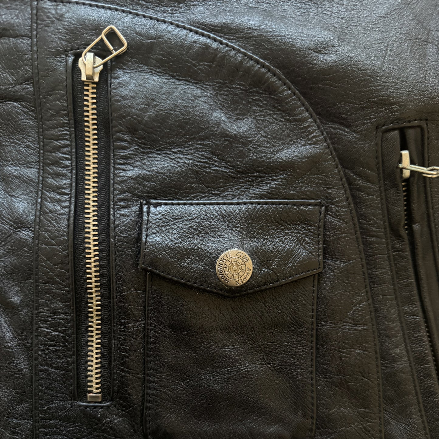 Avirex 'Daytona to LA' Leather Biker Jacket - M