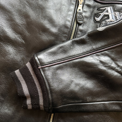Avirex 'Rides & Rims' Leather Varsity Jacket - L